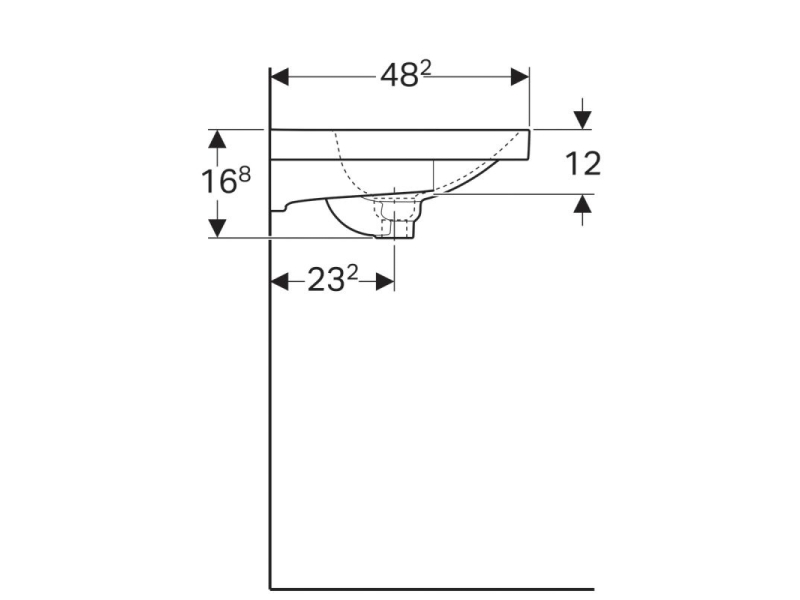 Купить Раковина Geberit Acanto 500.622.01.2, 75 х 48,2 см, белая