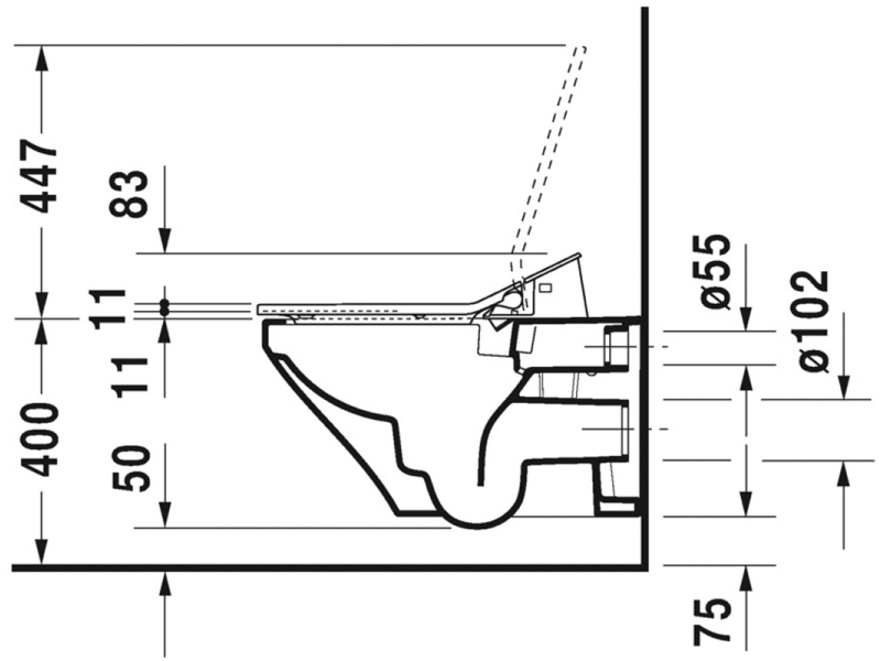 Купить Подвесной унитаз Duravit Durastyle Rimless, безободковый, 2542590000