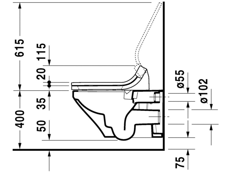 Купить Подвесной унитаз Duravit Durastyle Rimless, безободковый, 2542590000