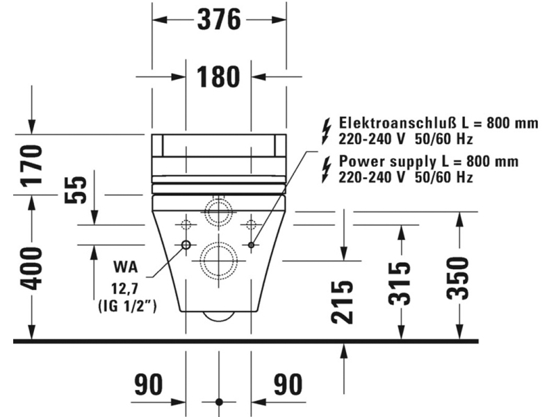 Купить Подвесной унитаз Duravit Durastyle Rimless, безободковый, 2542590000