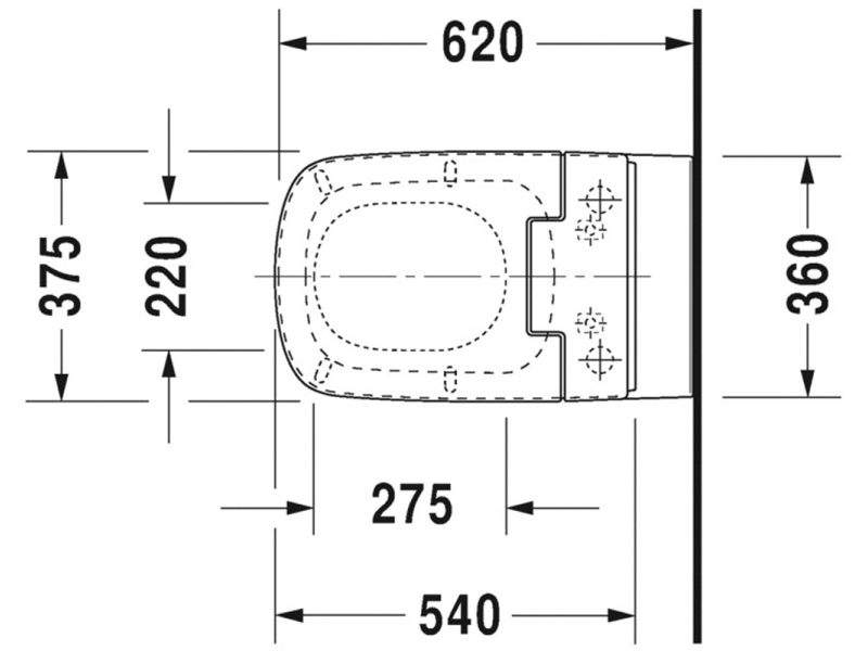 Купить Подвесной унитаз Duravit Durastyle Rimless, безободковый, 2542590000