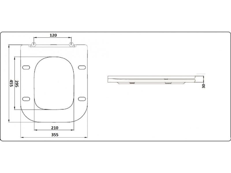 Купить Подвесной унитаз CeramaLux NS5170 34 x 51.5 x 36 см безободковый, сиденье ультратонкое, Soft Close, крышка микролифт