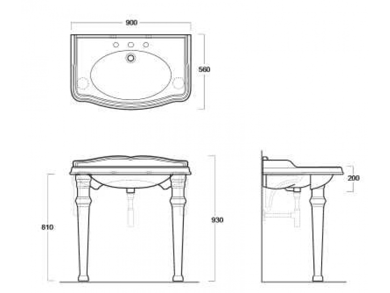 Купить Раковина Simas Arcade AR 864 bi, 90*56 см (AR864bi*3)