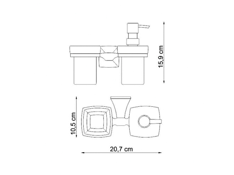 Купить Держатель стакана и дозатора WasserKRAFT Wern, K-2589