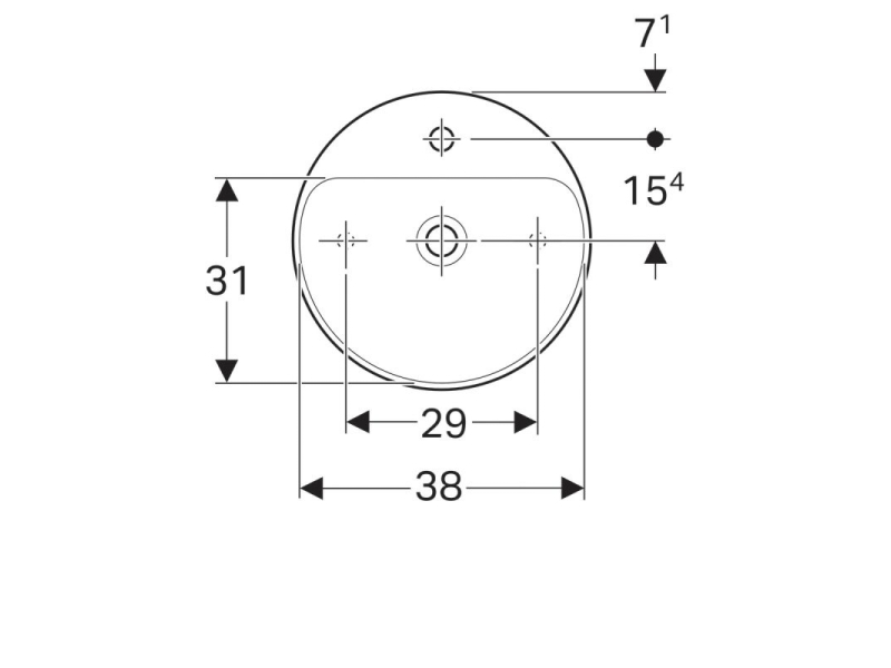 Купить Раковина Geberit Variform 500.770.01.2, 45 x 45 см, белая