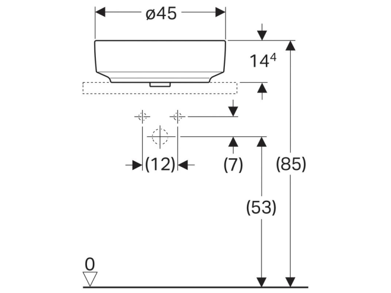 Купить Раковина Geberit Variform 500.770.01.2, 45 x 45 см, белая