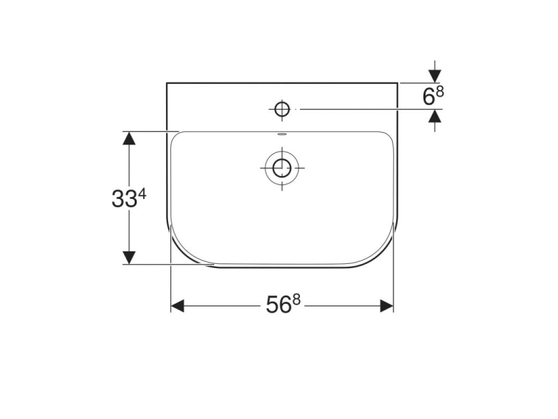 Купить Раковина Geberit Smyle 500.228.01.1, 60 х 48 см, белая