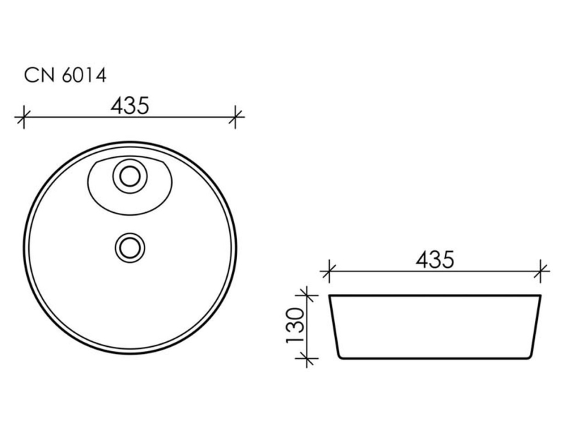 Купить Раковина Ceramica Nova CN6014 43.5 x 43.5 x 13.5 см, накладная, круглая, без перелива