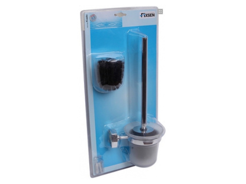 Купить Ершик Fixsen Kvadro FX-61313А с дополнительной щеткой, хром