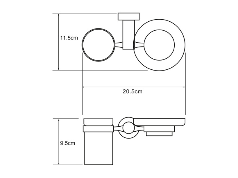 Купить Держатель стакана и мыльницы WasserKRAFT Donau, K-9426