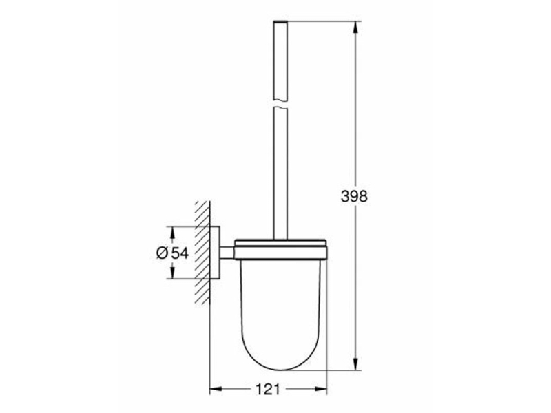 Купить Ершик для унитаза Grohe Essentials 40374GL1, холодный рассвет глянец