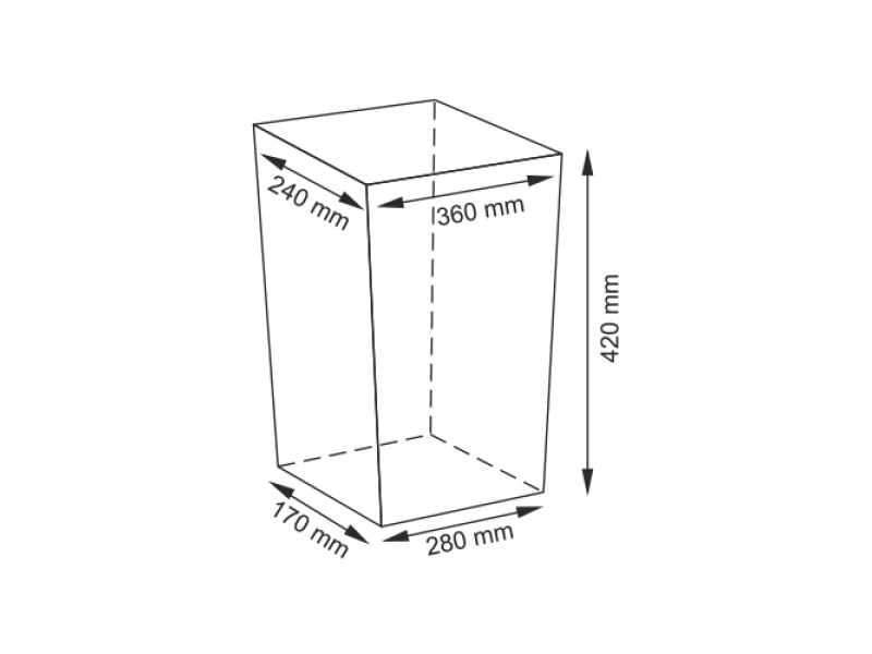 Купить Корзина для белья WasserKraft Lippe, маленькая, с крышкой, WB-450-S