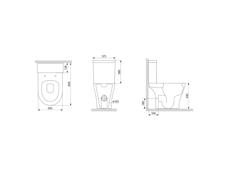 Купить Унитаз-компакт Damixa Sirius DX86C8600SC безободковый, с сиденьем микролифт, белый