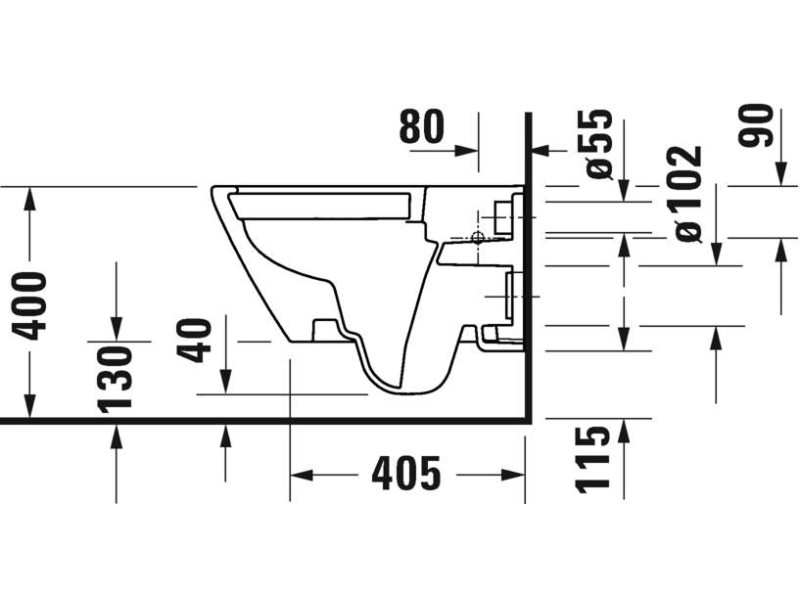 Купить Унитаз подвесной Duravit D-Neo, белый, 2577090000