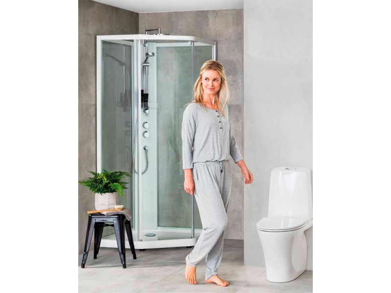 Купить Душевая кабина Ido Showerama 10-5 Comfort 90 х 90 см, стекло прозрачное, профиль серебристый, 131.401.202.302