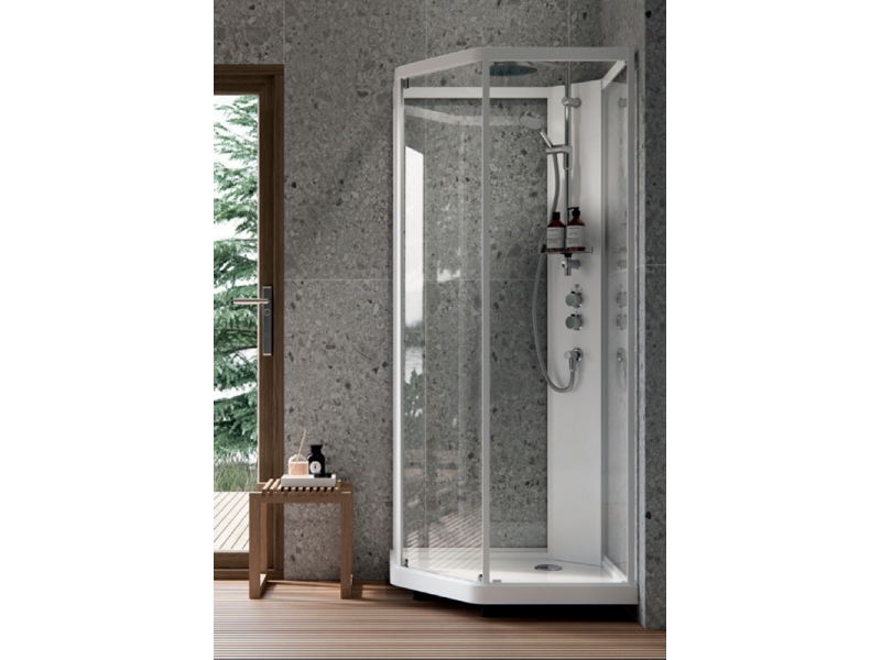 Купить Душевая кабина Ido Showerama 10-5 Comfort 100 х 100 см, стекло прозрачное, профиль белый, 131.404.207.313