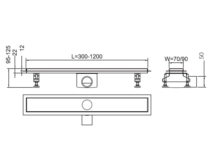 Купить Душевой трап RGW SDR-01-E1 60х9см, 21210160-01