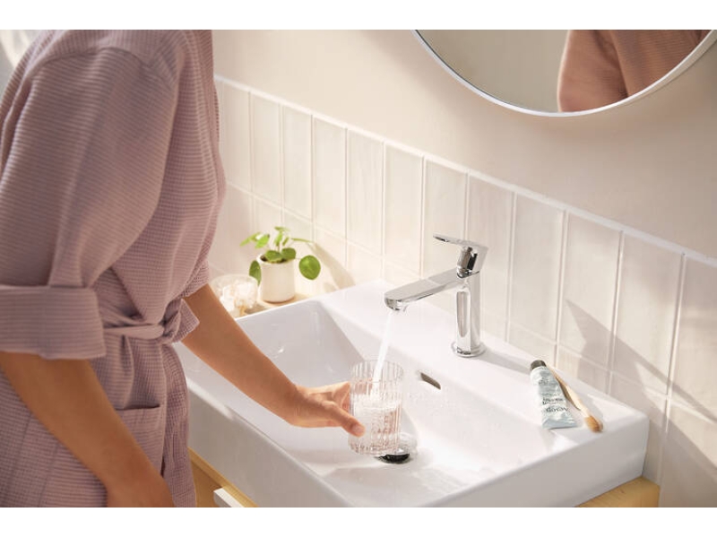Купить Смеситель для раковины Hansgrohe Rebris S, без донного клапана, хром глянцевый, 72520000