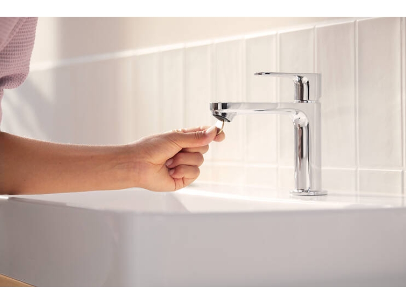Купить Смеситель для раковины Hansgrohe Rebris S, без донного клапана, хром глянцевый, 72520000