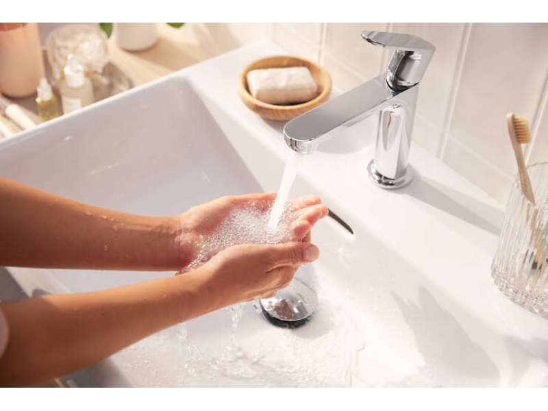 Купить Смеситель для раковины Hansgrohe Rebris S, без донного клапана, хром глянцевый, 72520000