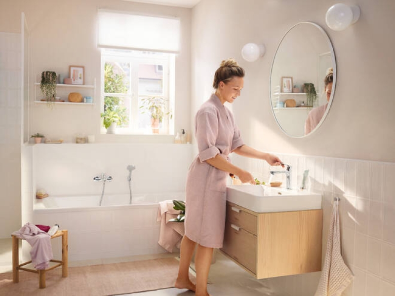 Купить Смеситель для раковины Hansgrohe Rebris S, без донного клапана, хром глянцевый, 72520000