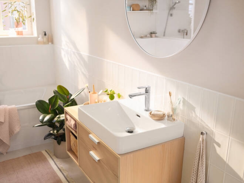 Купить Смеситель для раковины Hansgrohe Rebris S, без донного клапана, хром глянцевый, 72520000
