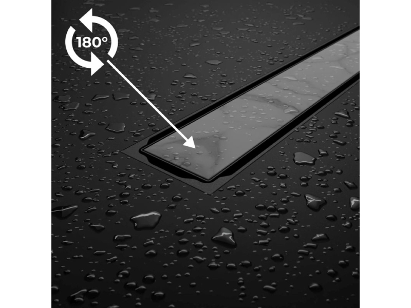 Купить Дренажный канал RGW Shower Drain SDR-22B, 60 см, решетка под плитку черная, 47212260-04