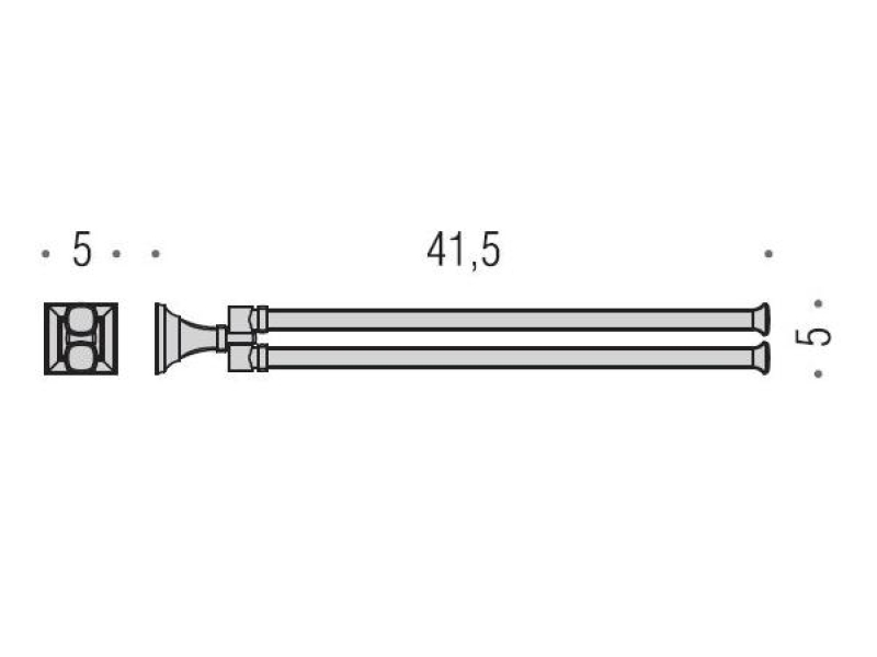 Купить Двойной полотенцедержатель Colombo PORTOFINO B3212, 41.5 см, хром