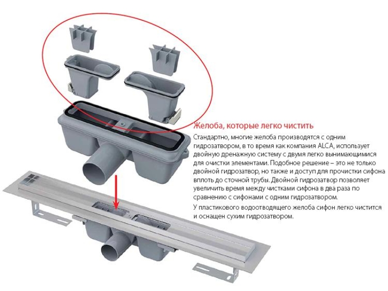 Купить Трап Alcaplast APZ1 850 мм для душа