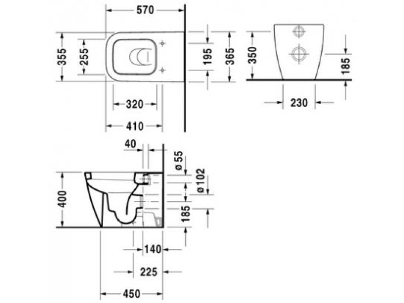 Купить Приставной унитаз Duravit Happy D. 2 2159090000