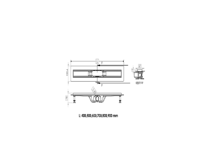 Купить Дренажный канал Timo Smart 70 см с решеткой Strip, цвет сталь, SM-SG70-LS40(DRY)