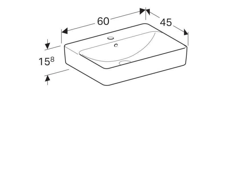 Купить Раковина Geberit Variform 500.780.01.2, 60 x 45 см, белая