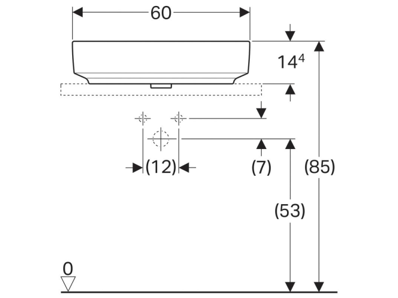 Купить Раковина Geberit Variform 500.780.01.2, 60 x 45 см, белая