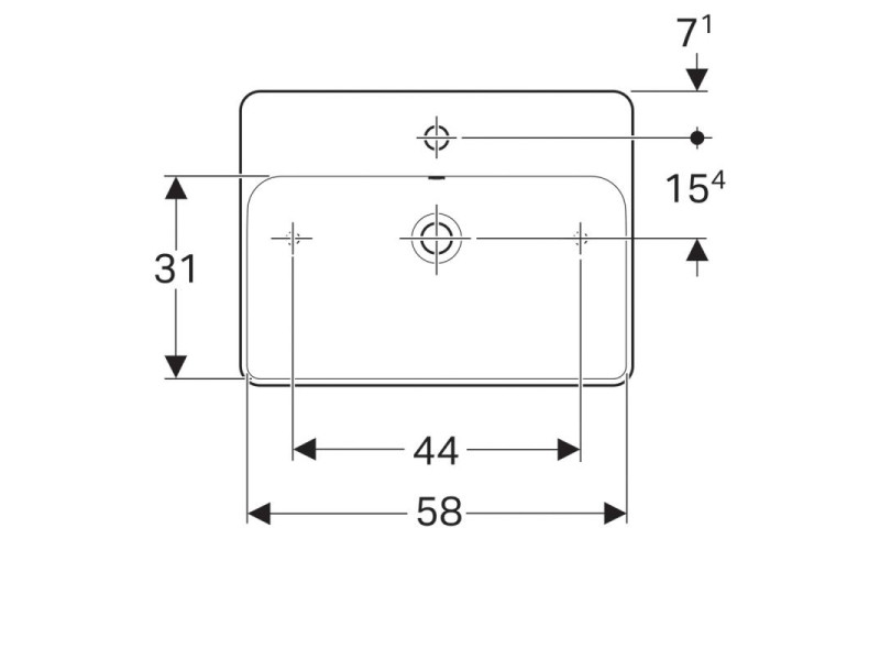 Купить Раковина Geberit Variform 500.780.01.2, 60 x 45 см, белая