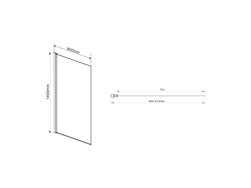 Купить Душевая шторка на ванну Vincea VSB-11800CH 80 x 140 см, распашная, стекло шиншилла, хром