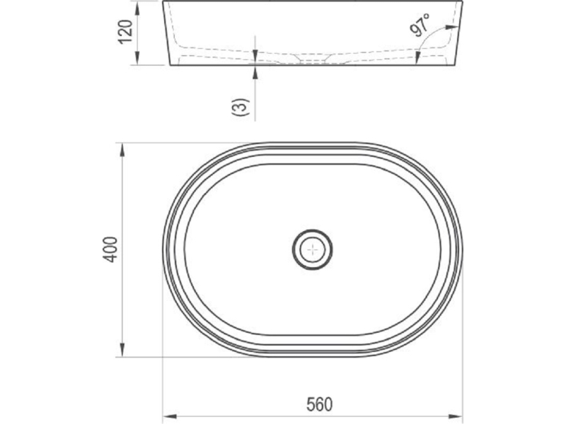 Купить Раковина Ravak Moon 2, 56 х 40 см, цвет белый, XJN01300002