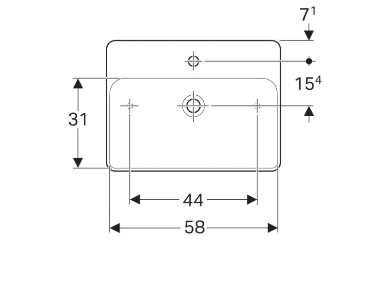 Купить Раковина Geberit Variform 500.781.01.2, 60 x 45 см, белая