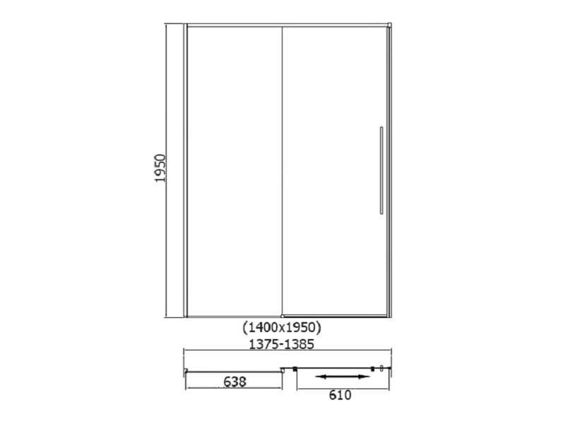 Купить Душевая дверь RGW SV-12-B 32321214-14 140 х 195 см, черный