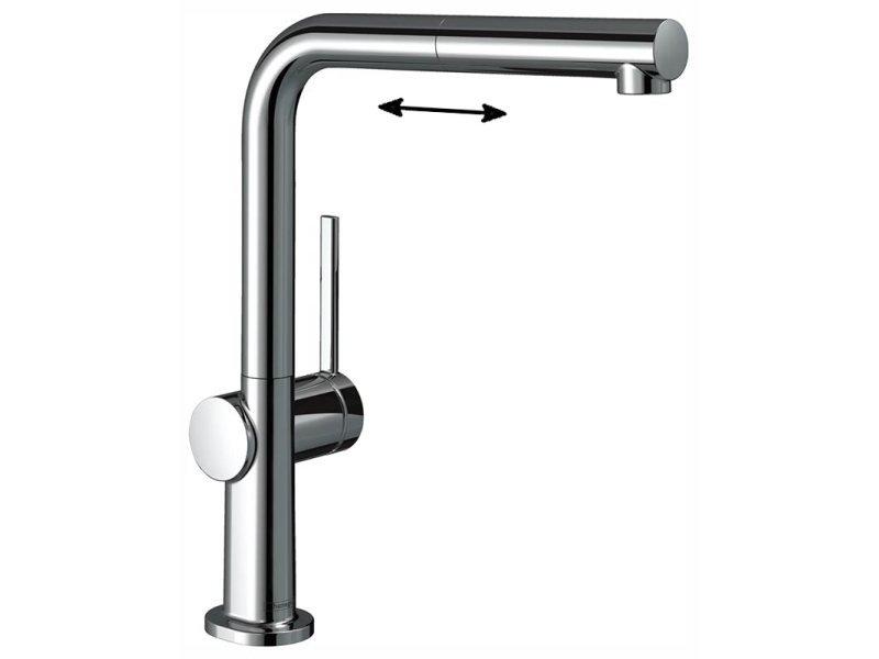 Купить Кухонный смеситель Hansgrohe Talis M54, 72845000, с вытяжным изливом, хром