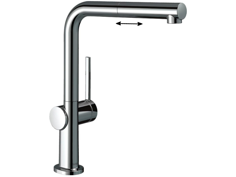 Купить Кухонный смеситель Hansgrohe Talis M54, с вытяжным изливом, хром, 72808000