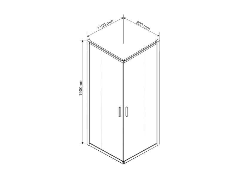 Купить Душевой уголок Vincea Garda, 110 x 80 см, прямоугольный, двери раздвижные, стекло прозрачное, профиль хром, VSS-1G8011CL