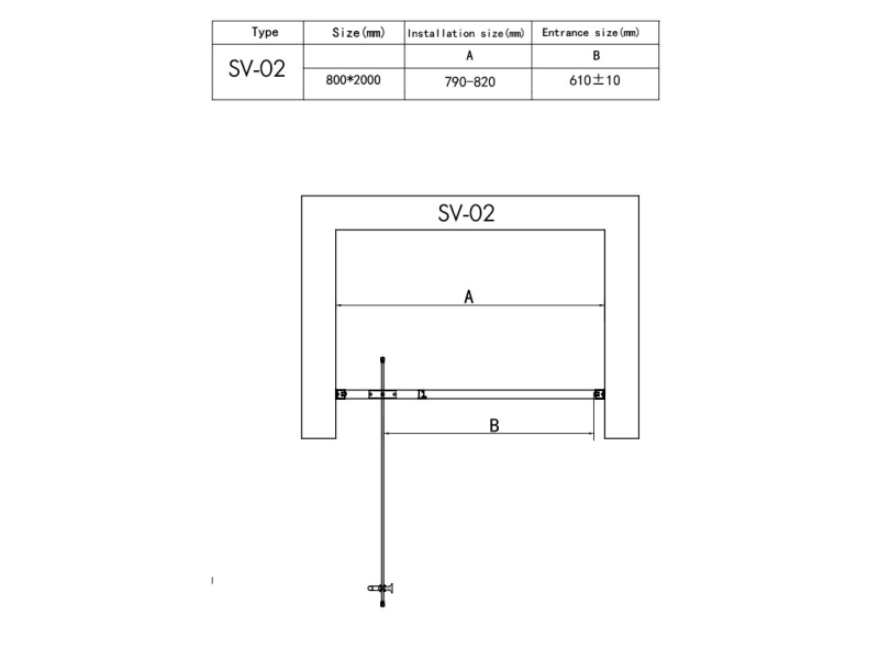 Купить Душевая дверь RGW SV-02 06320208-11 80 х 200 см распашная, стекло прозрачное, хром