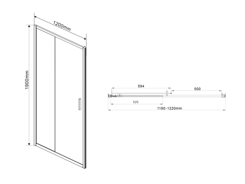 Купить Душевая дверь Vincea Garda VDS-1G120CLB, 120 см, раздвижная, стекло прозрачное, профиль черный