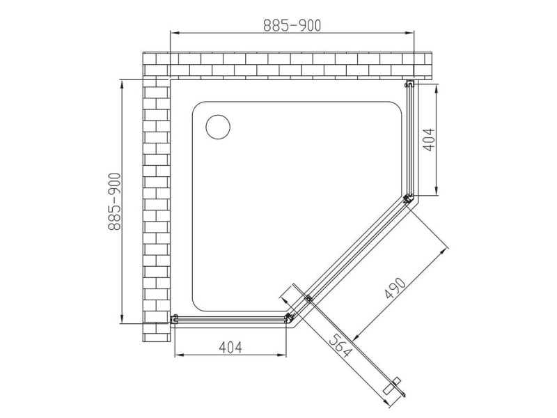 Купить Душевой уголок Vincea Penta VSP-3P 90 x 90 см пятиугольный, дверь распашная, стекло прозрачное, хром, VSP-3P900CL