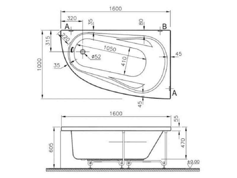 Купить Ванна акриловая Vitra Comfort 160 х 100 см, белая, 52690001000