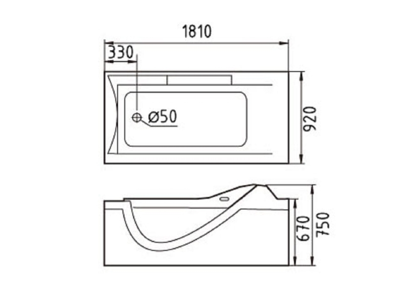 Купить Ванна гидромассажная акриловая Gemy G9055 K R/L, 181 х 92 см