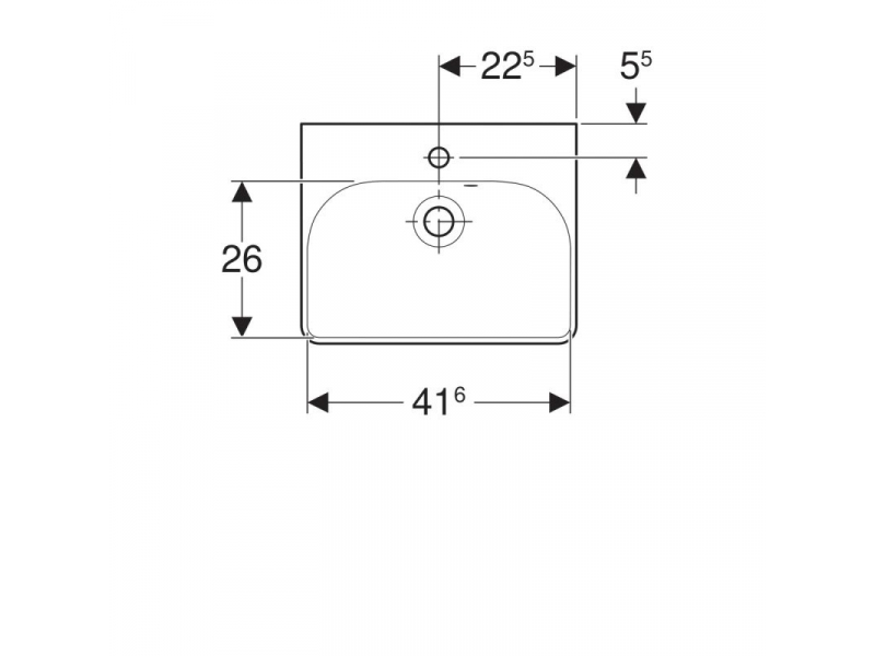 Купить Раковина Geberit Smyle Square 500.222.01.1, 45 х 36 см, белая