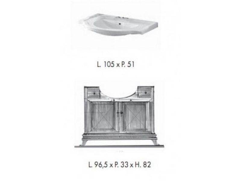 Купить Комплект мебели Labor Legno MARRIOT Composizione M107, вишня/бронза, 105 см