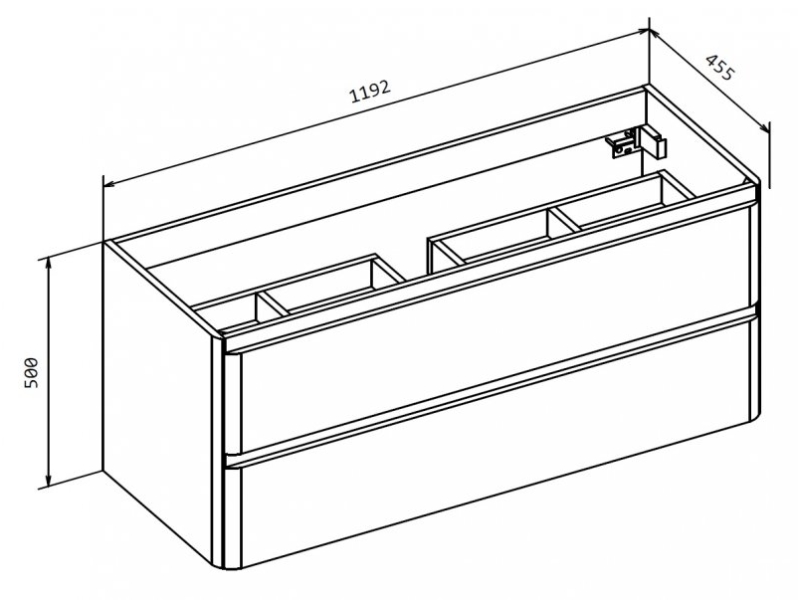 Купить Тумба под раковину BelBagno Albano ALBANO-1200-2C-SO-BL 120 см, подвесная, цвет белый глянцевый (bianco lucido)