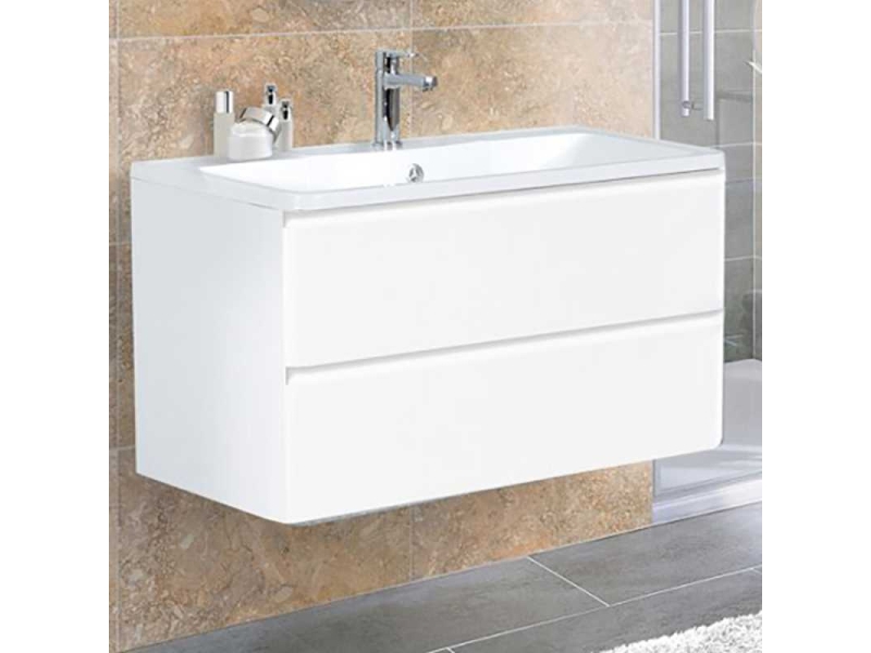 Купить Тумба под раковину BelBagno Acqua ACQUA-1200-2C-SO-BL 120 см, подвесная, цвет белый глянцевый (bianco lucido)